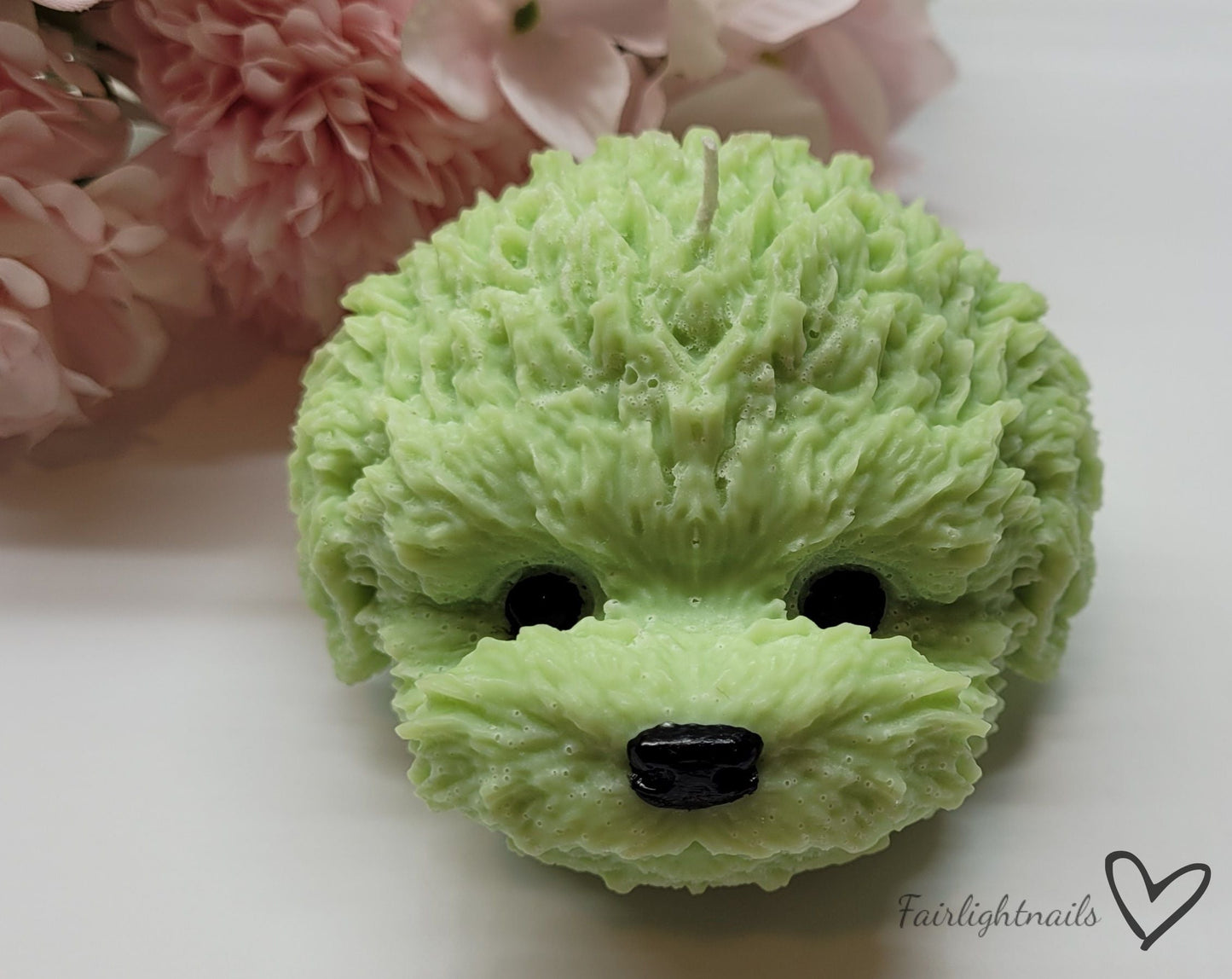 Dog Head Pistachio Macarons Fairlightnails